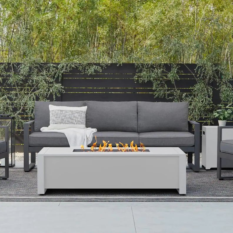 A Fire-Pit Coffee Table: Real Flame Keenan Outdoor Aluminum Liquid Propane Fire Table