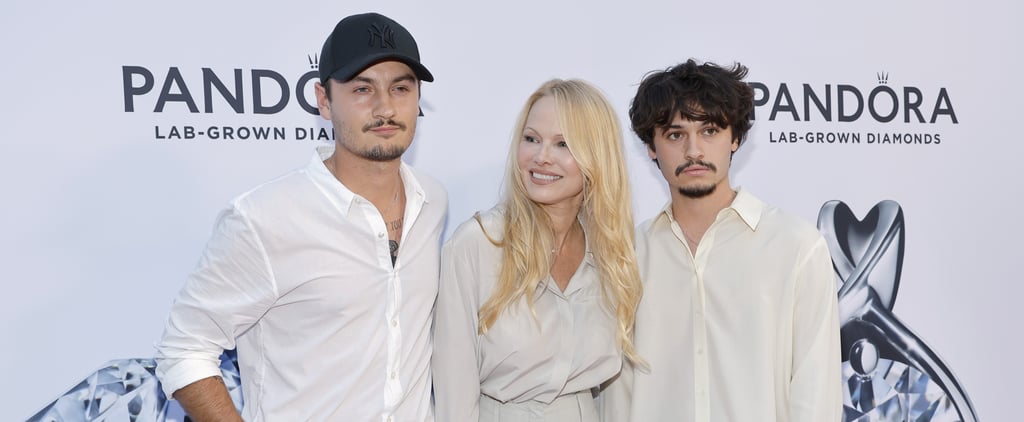 Pamela Anderson and Sons at Pandora NYFW Event