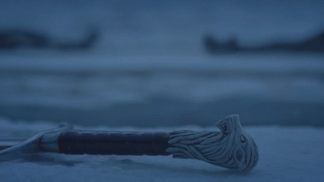 jon snow drawing sword gif