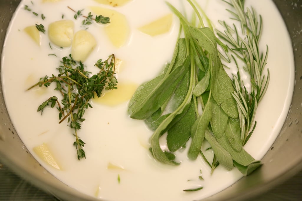Not trying this trick: cooking the potatoes in cream.