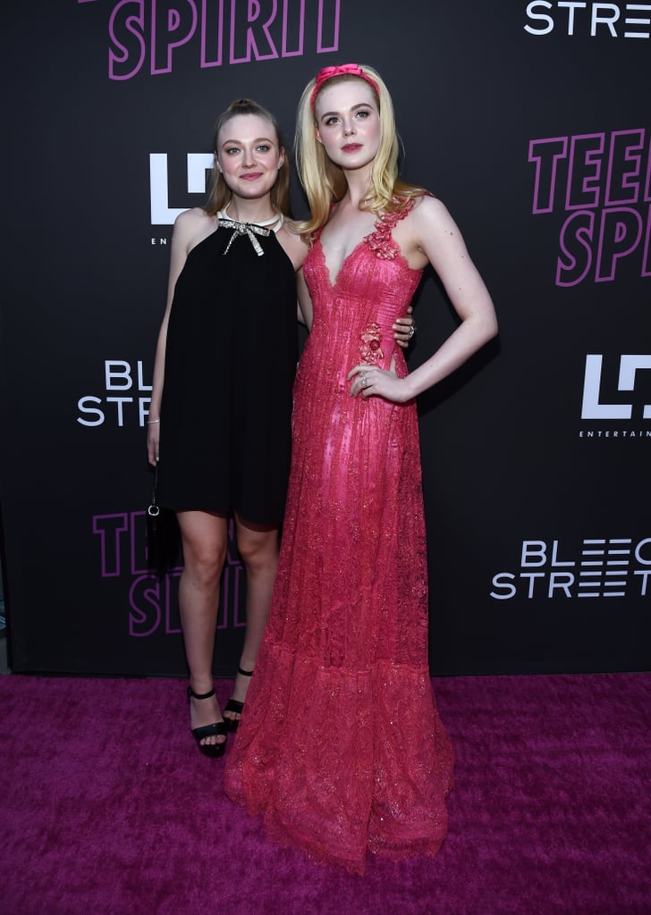 Dakota and Elle Fanning at Teen Spirit Premiere April 2019