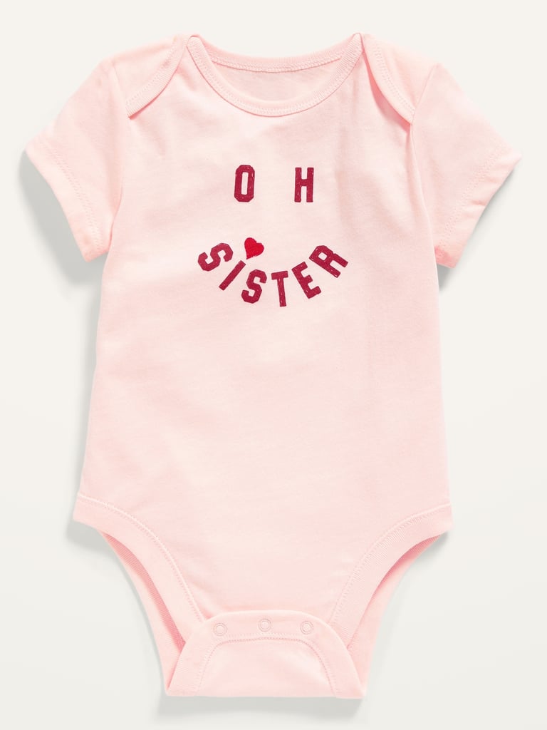 Old Navy Short-Sleeve Valentine-Graphic Bodysuit For Baby