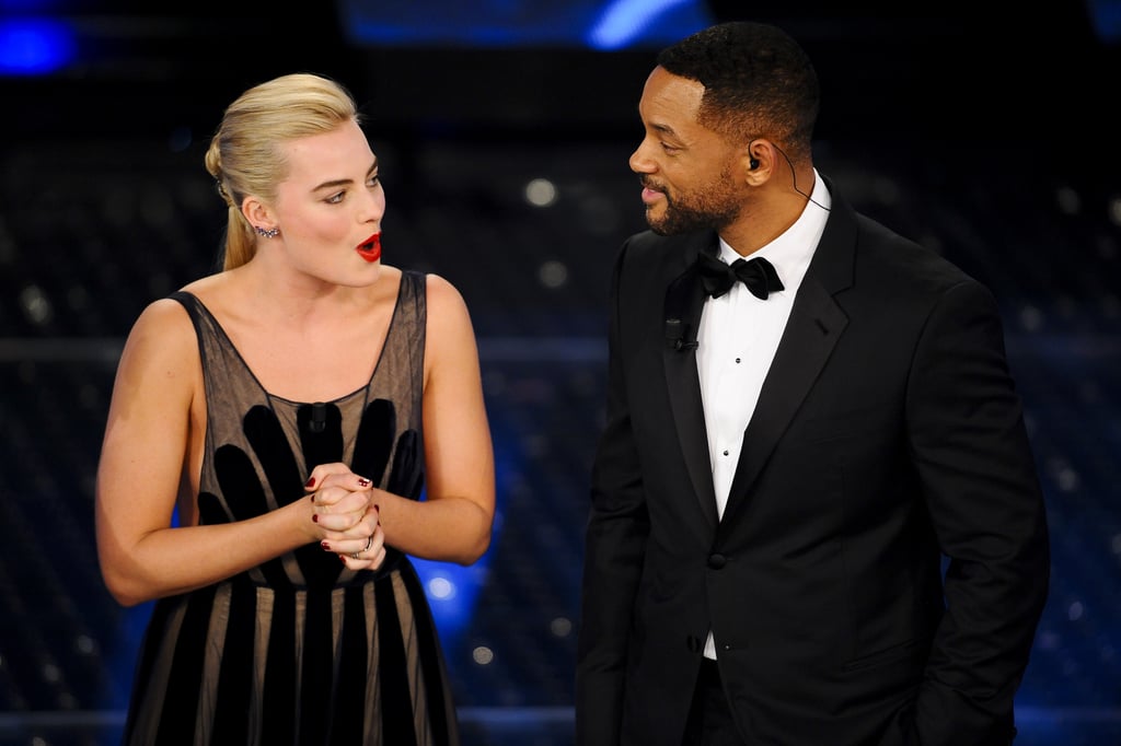 Focus costars Margot Robbie and Will Smith lit up the stage at the 65th Festival di Sanremo in San Remo, Italy, on Saturday.