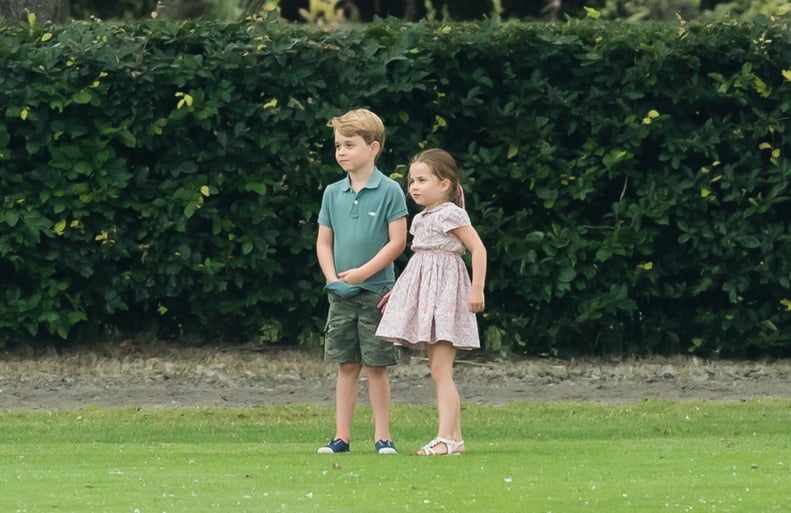 Prince George and Princess Charlotte Cheering On Prince William at a Charity Polo Match in July 2019