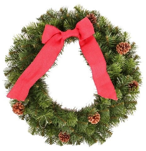 Red Bow Wreath