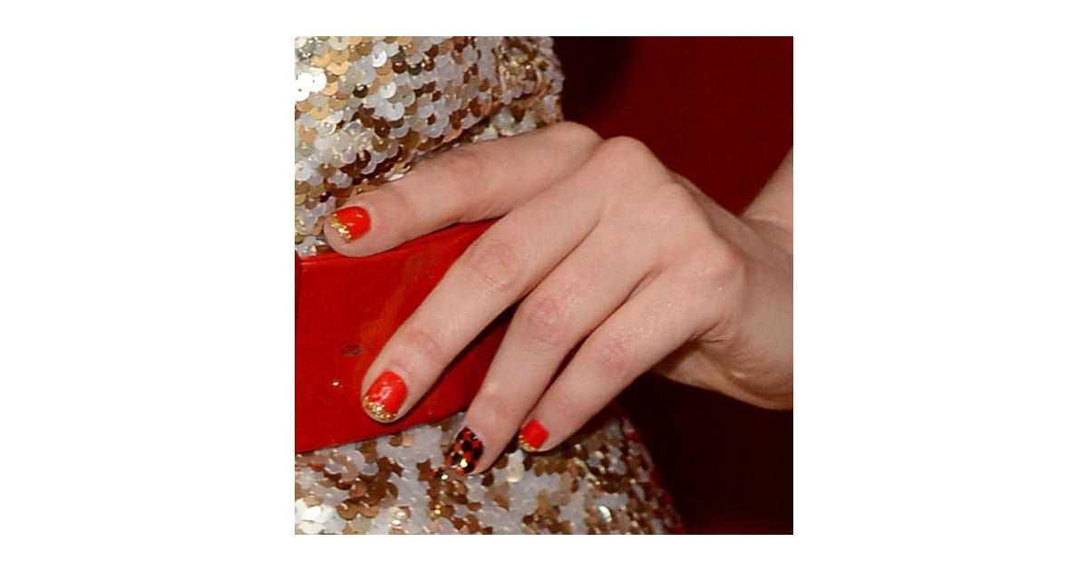 Copy Zooey Deschanel S Cool Nail Art Design At Home Popsugar