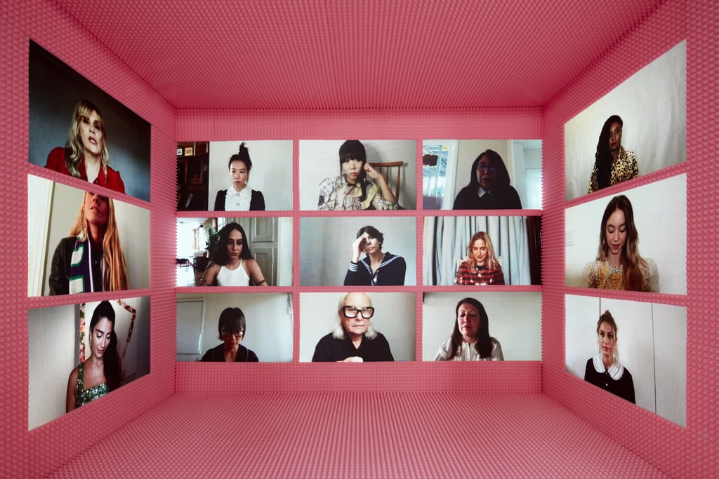 Celebrities in the Virtual Front Row at the Miu Miu Show