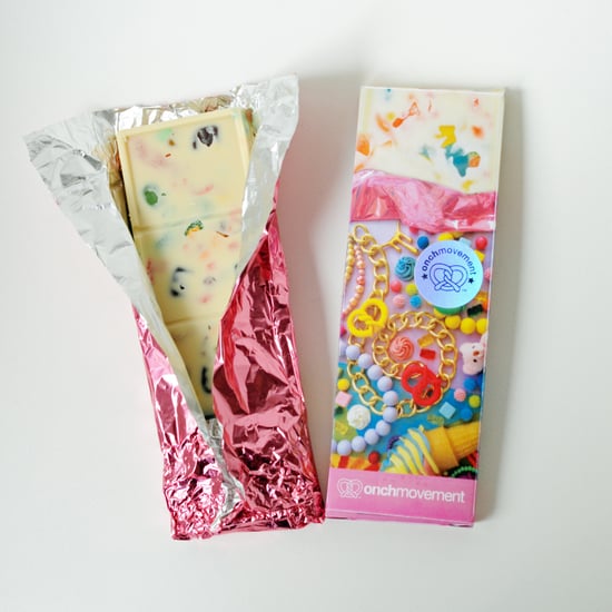 White Chocolate Bar Filled With Gummy Candy
