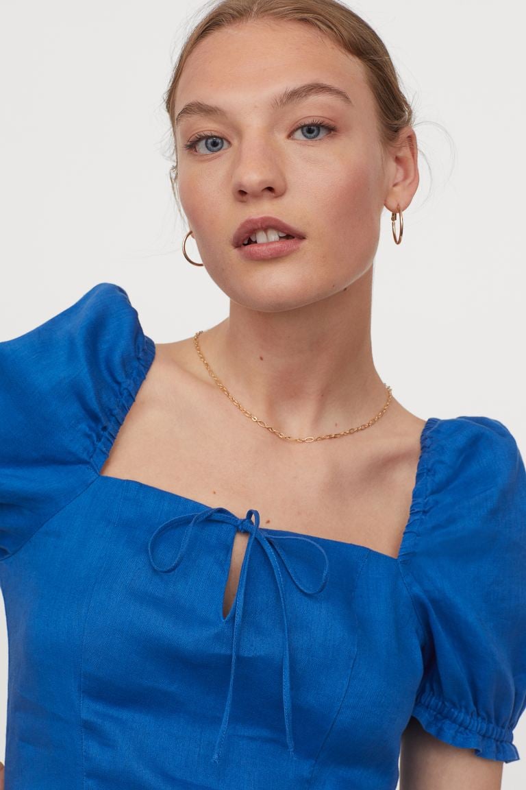 H&m linen blouse store