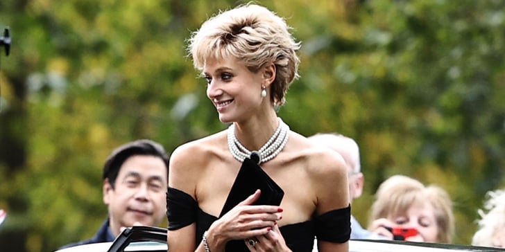 Elizabeth Debicki Looks Just Like Princess Diana Herself in a “Revenge Dress” Replica