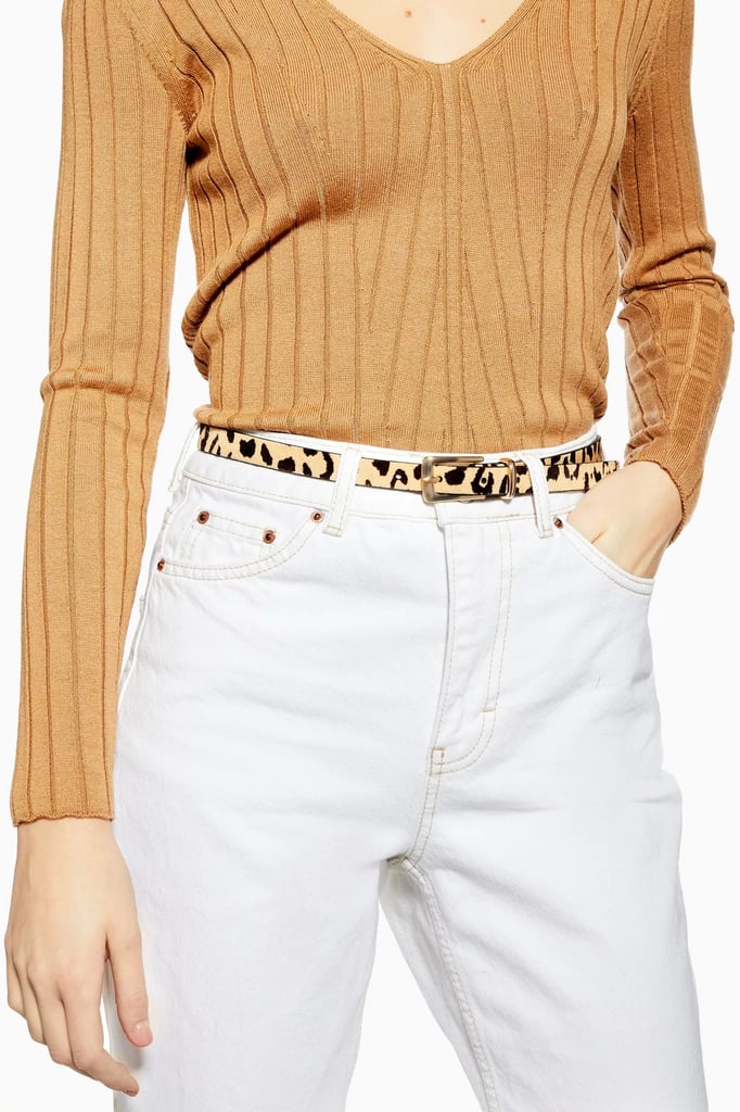 Topshop Leopard Skinny Belt