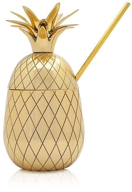 Large Pineapple Tumbler with Straw ($99)