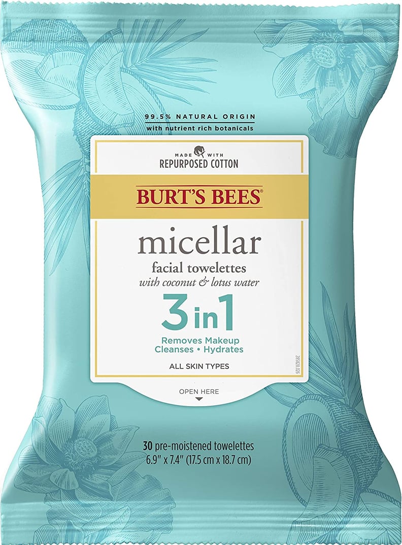 Burt's Bees 3-in-1 Facial Cleanser Towelettes and Makeup Remover Wipes