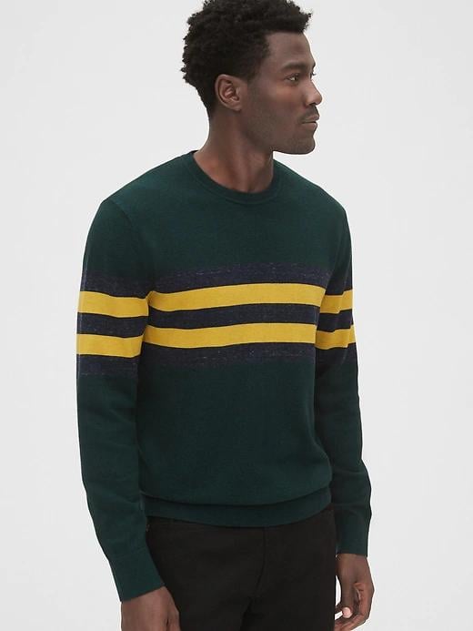 Collegiate color palettes go with everything, so you'll never have to worry about whether or not he'll actually wear this Mainstay Crewneck Sweater ($40).
