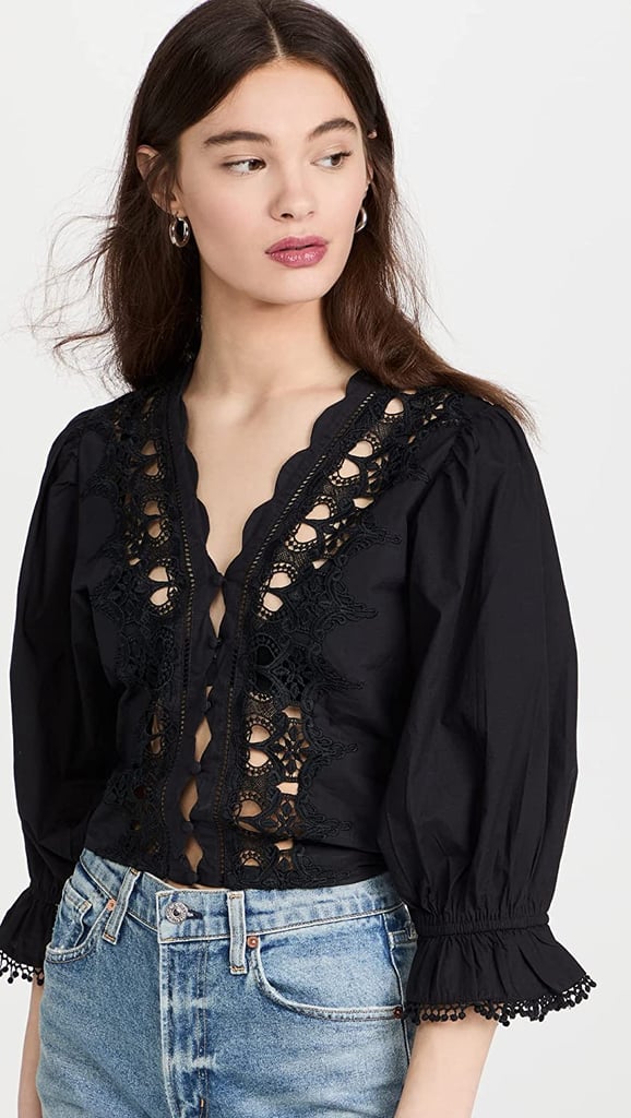 An Embroidered Top: Free People Louella Embroidered Top