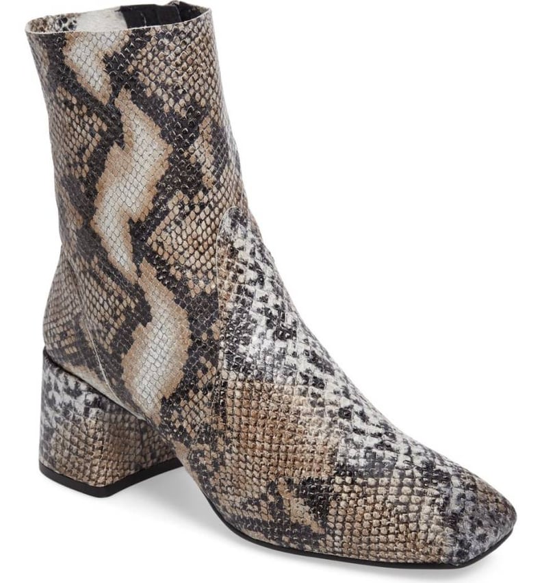 Topshop Max Snake Embossed Bootie