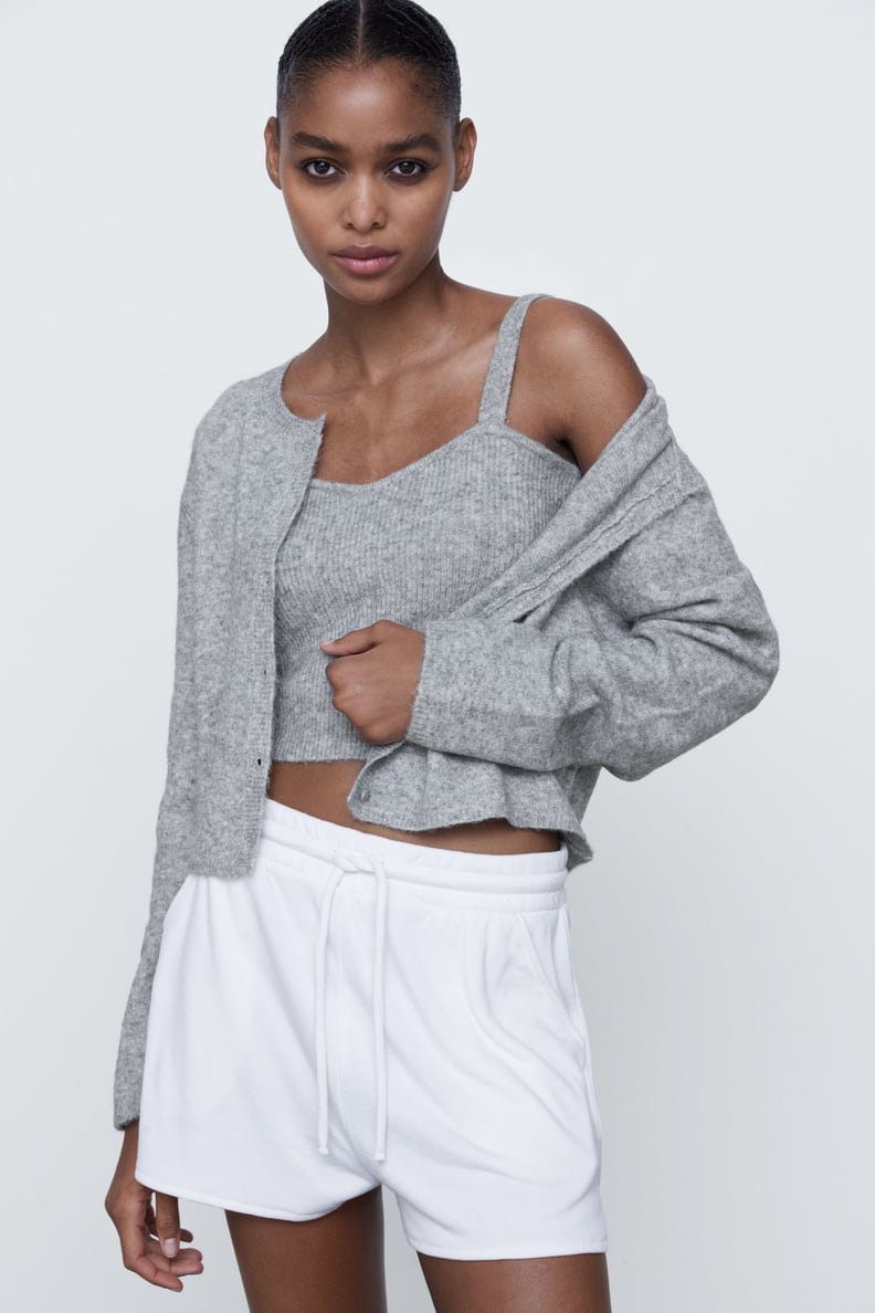Zara Knit Sweater and Cropped Knit Top