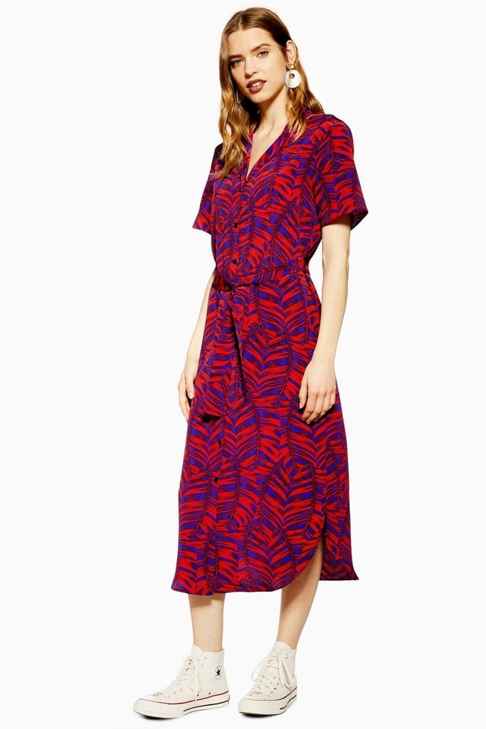 Palm Print Bowler Dress