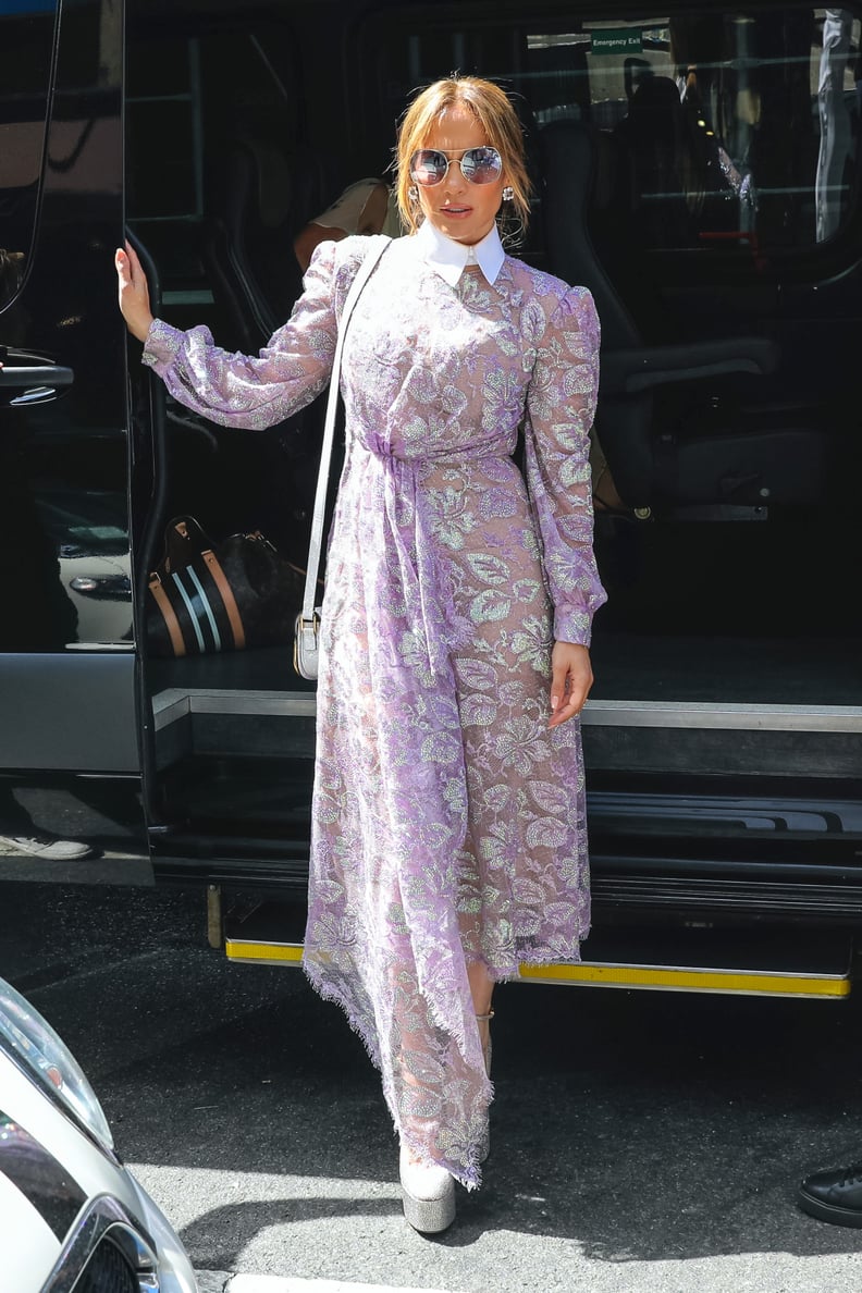 NEW YORK, NY - AUGUST 14: Jennifer Lopez is seen on August 14, 2022 in New York City.  (Photo by Jose Perez/Bauer-Griffin/GC Images)