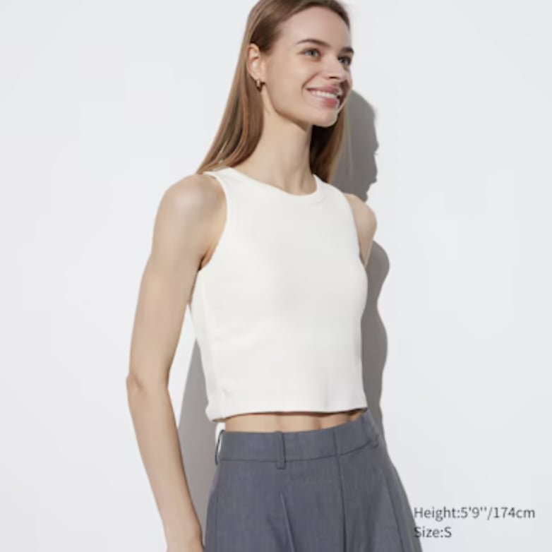Uniqlo Ribbed Cropped Sleeveless Bra Top