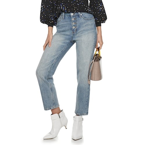 POPSUGAR High Rise Straight Jeans