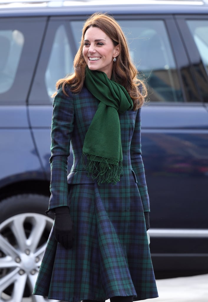 Kate Middleton Wearing Princess Diana's Sapphire Earrings