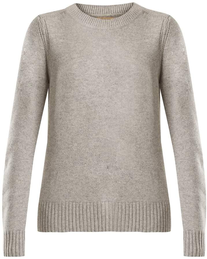 Burberry Crew-Neck Cashmere Knit Sweater