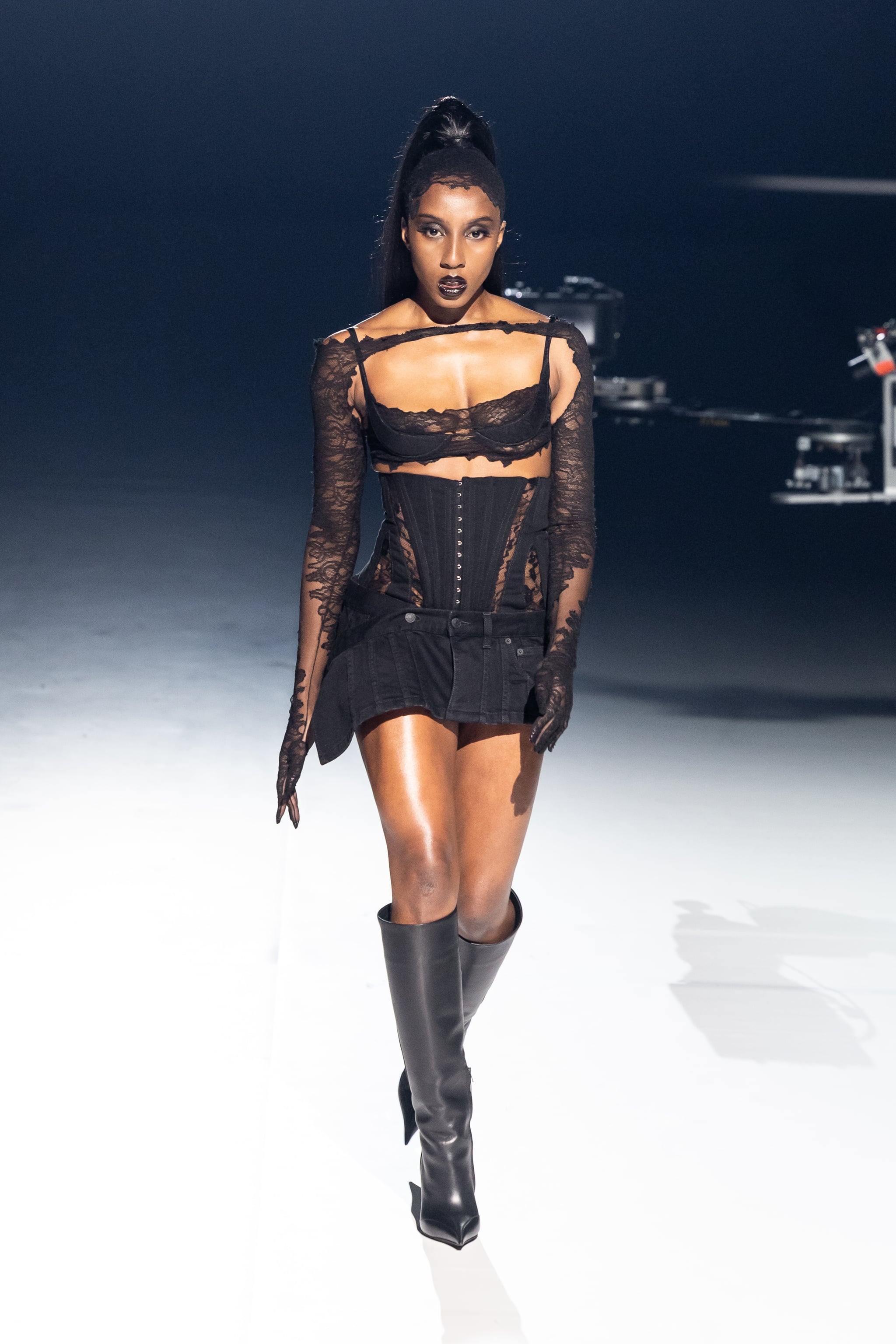Fashion, Shopping & Style, Ziwe Makes Her Runway Debut in a Lacy Bra and  Matching Corset