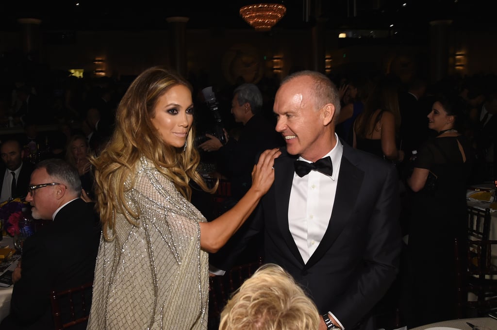 Jennifer Lopez congratulated Michael Keaton on his win.