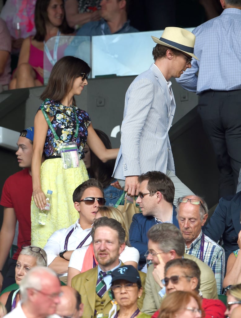 Benedict Cumberbatch and Sophie Hunter at Wimbledon 2015