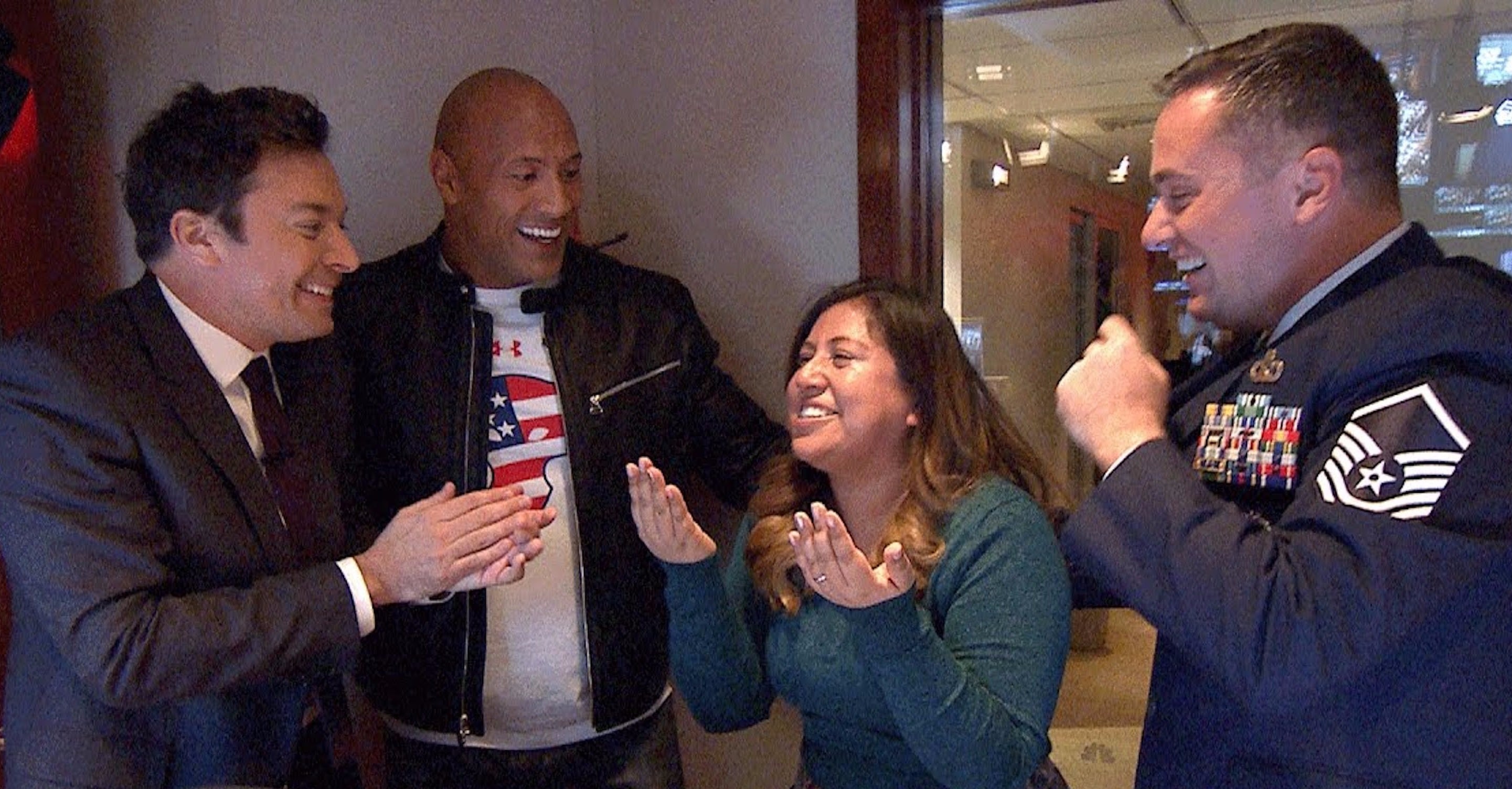 Dwayne Johnson Surprises Military Family on Tonight Show POPSUGAR