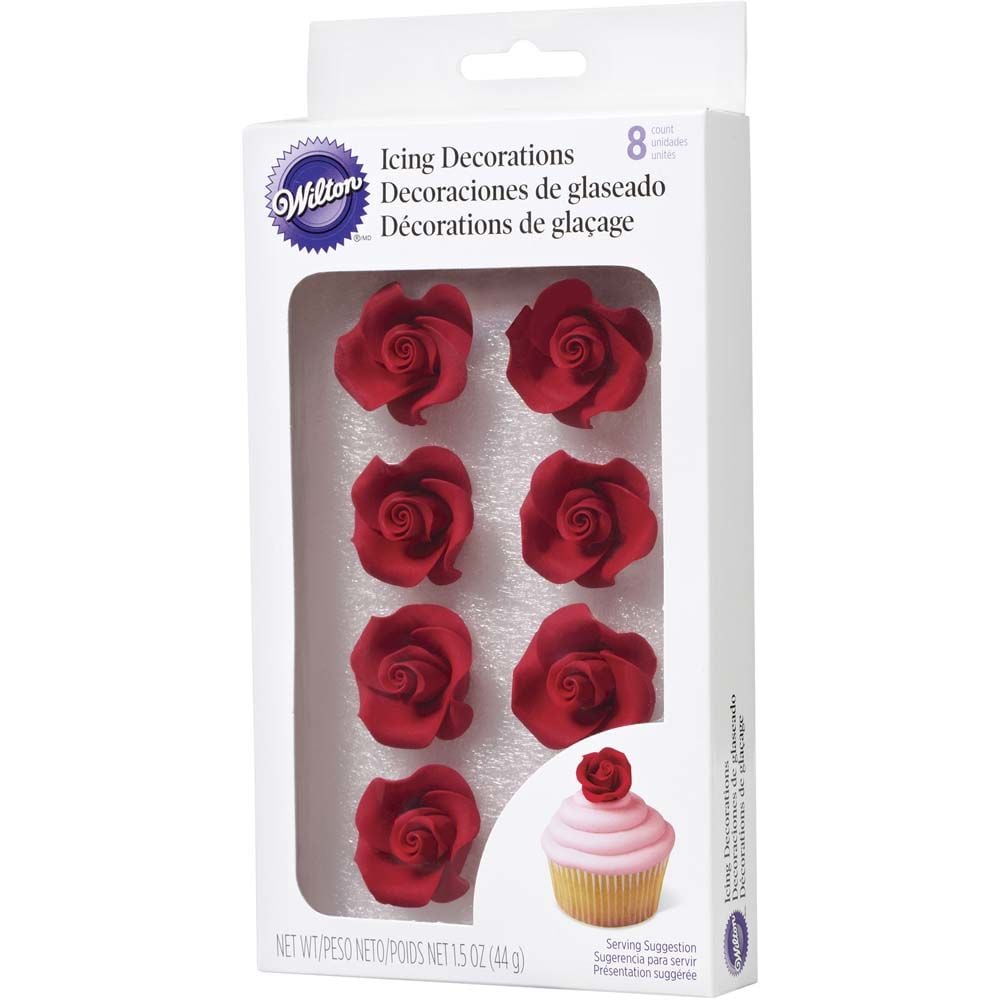 Wilton Icing Roses in Red