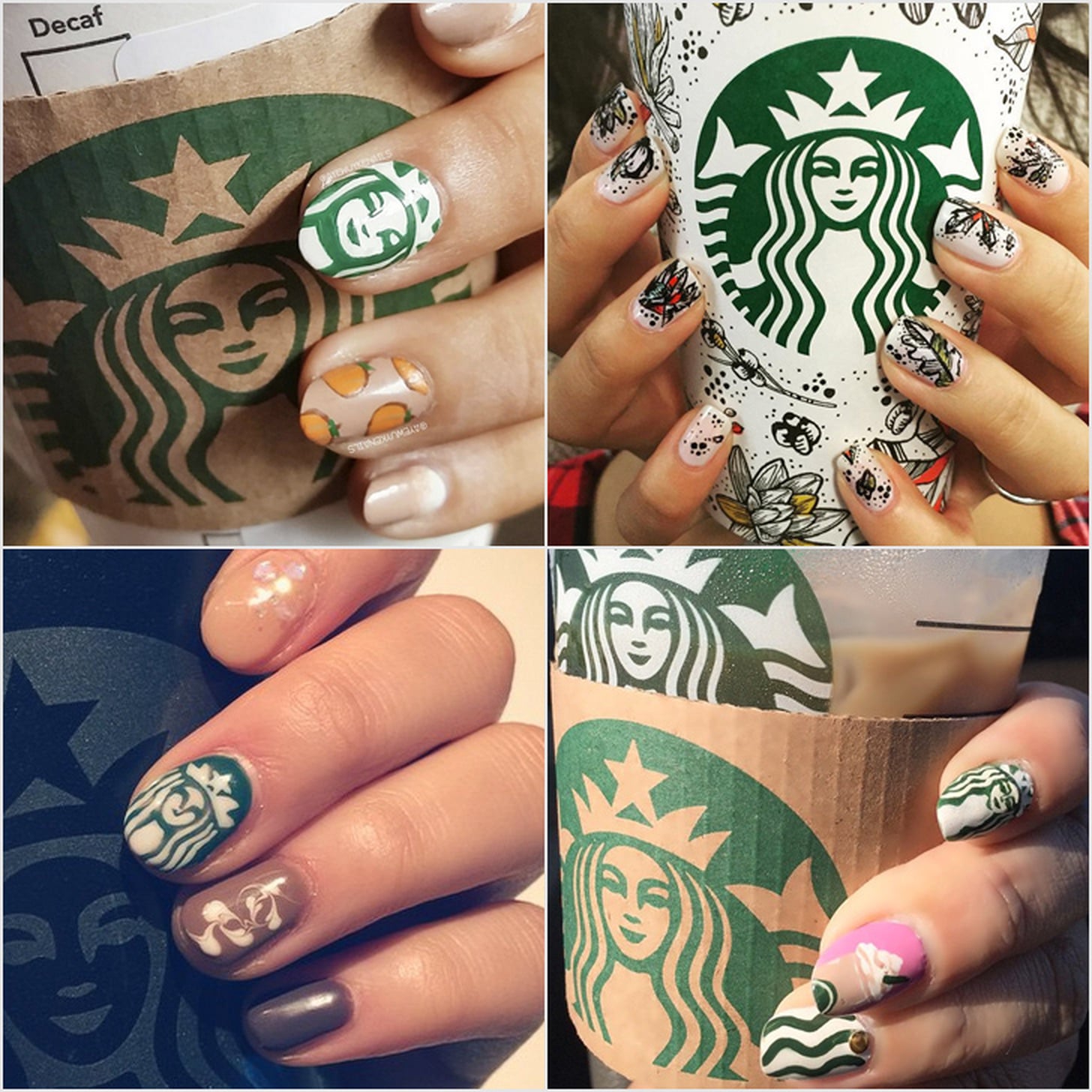 Starbucks Nail Art Ideas | POPSUGAR Beauty