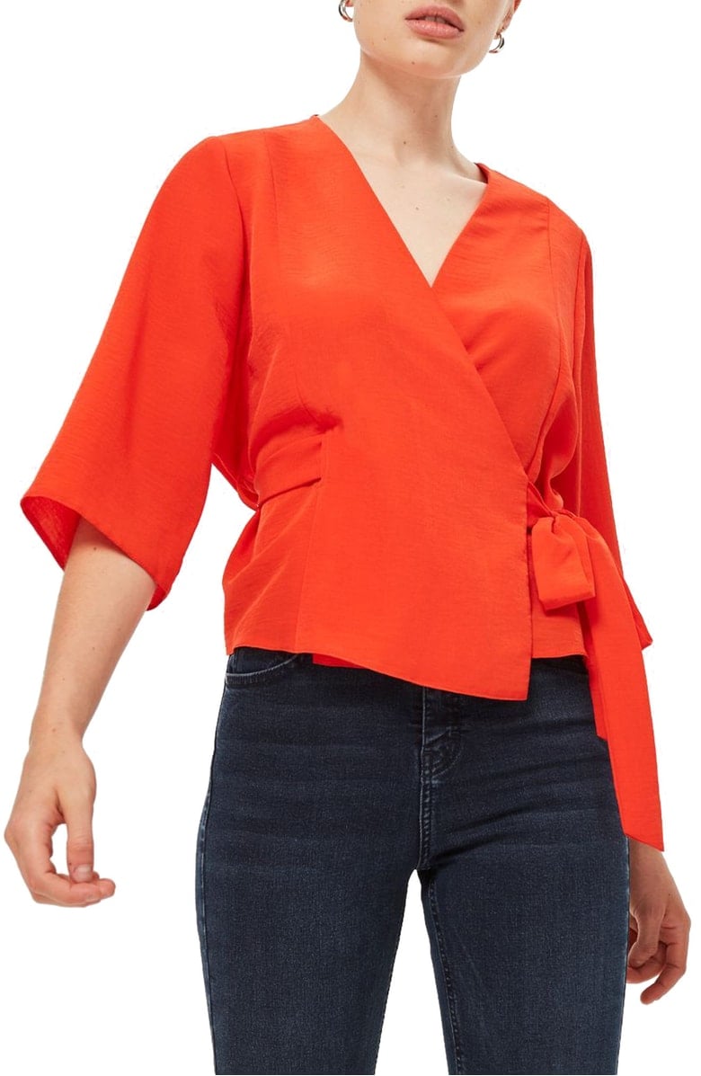 Topshop Kimono Wrap Blouse