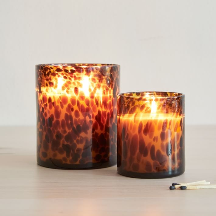 West Elm Tortoise Glass Candles