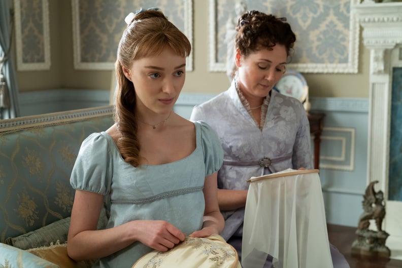 BRIDGERTON, from left: Phoebe Dynevor, Ruth Gemmell, Diamond of the First Water', (Season 1, ep. 101, aired Dec. 25, 2020). photo: Liam Daniel / Netflix / Courtesy Everett Collection