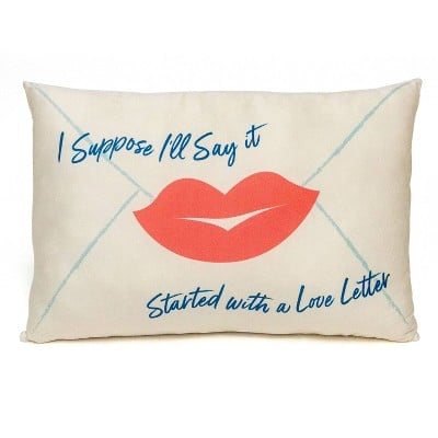 Love Letters Shaped Throw Pillow