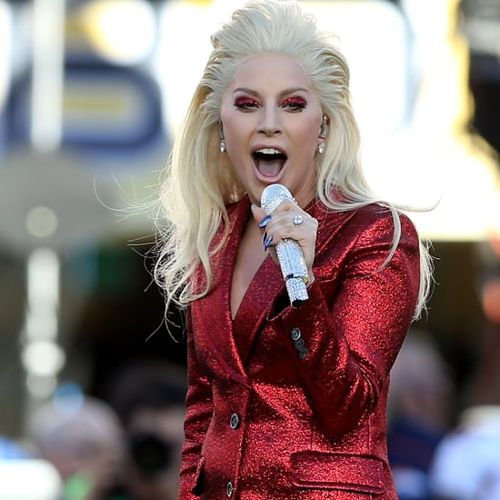 Lady Gaga's Red Gucci Suit at the Super Bowl