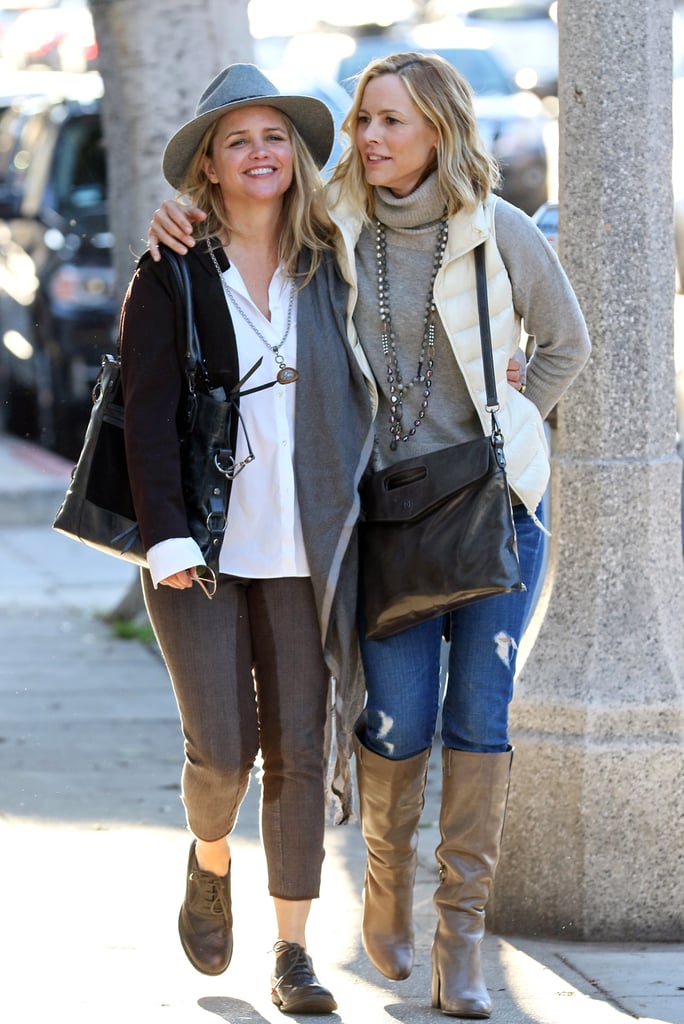 Maria Bello and Clare Munn got cute in LA on Tuesday.