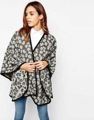 Warehouse Leopard Print Cape