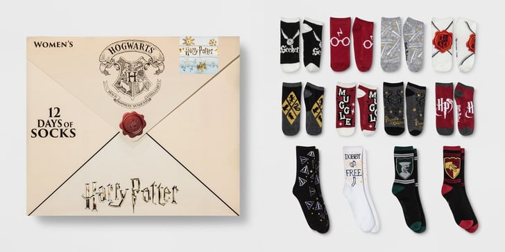 Women's Harry Potter Hogwarts 12 Days of Socks Christmas Advent Calendar 