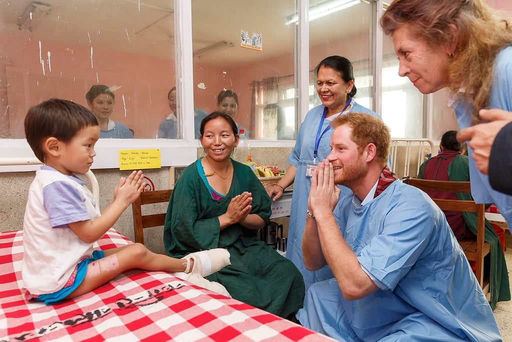 Prince Harry at Children's Hospital in Nepal 2016