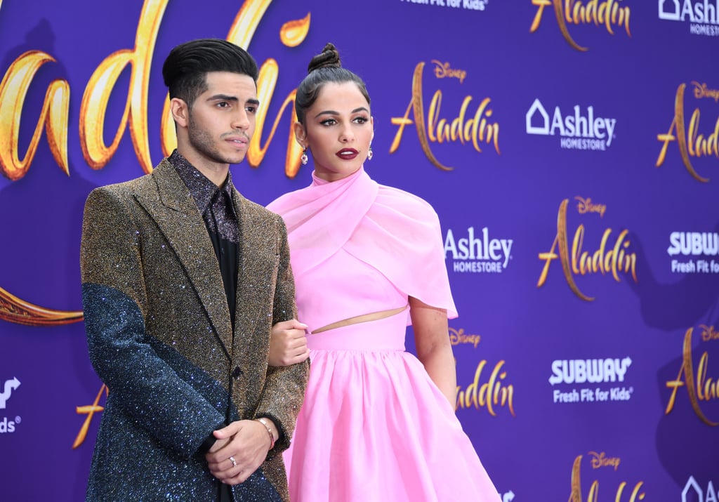 Mena Massoud and Naomi Scott at the Aladdin Premiere 2019