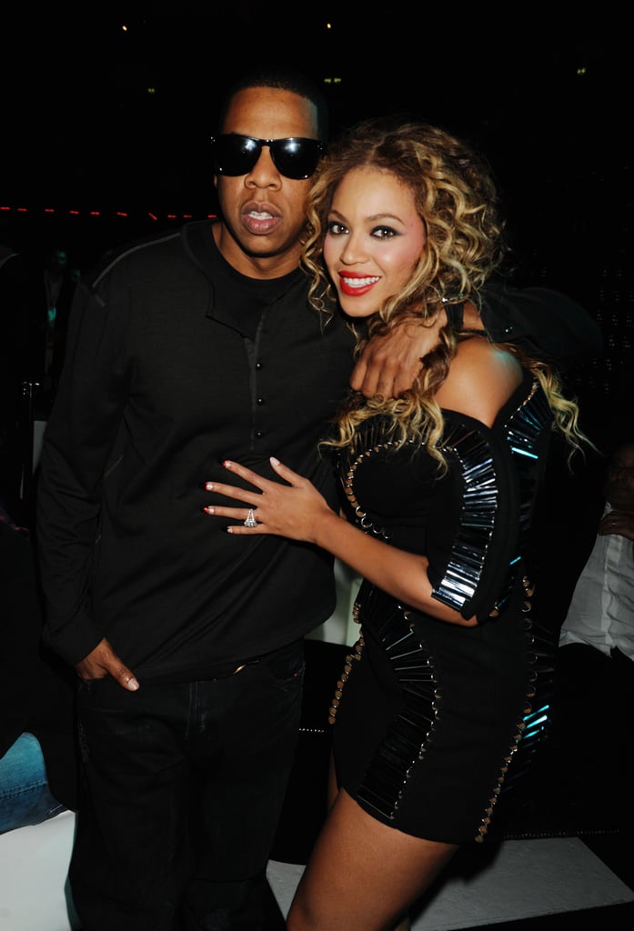 Jay Z and Beyoncé stayed close during the MTV Europe Music Awards in 2009.