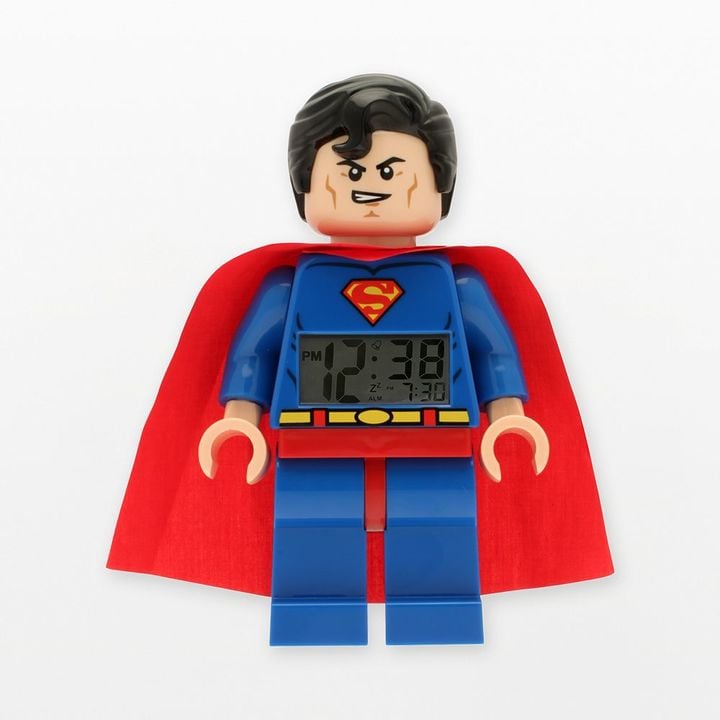 Lego DC Universe Super Heroes Superman Minifigure Clock