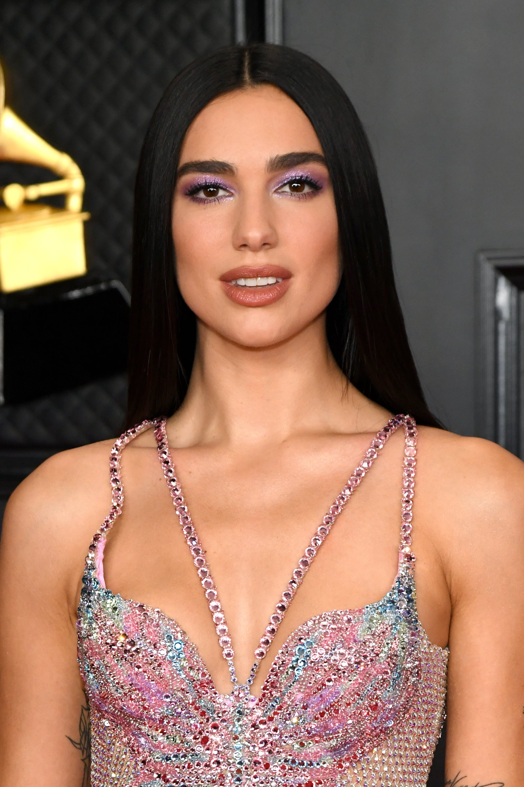 LOS ANGELES, CALIFORNIA - MARCH 14: Dua Lipa attends the 63rd Annual GRAMMY Awards at Los Angeles Convention Centre on March 14, 2021 in Los Angeles, California. (Photo by Kevin Mazur/Getty Images for The Recording Academy )