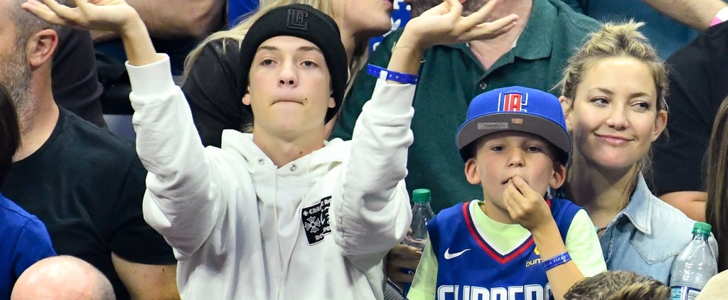 Kate Hudson at Los Angeles Clippers Game With Kids