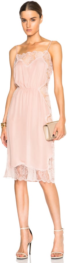 Fleur Du Mal Rose Lace Applique Slip Dress