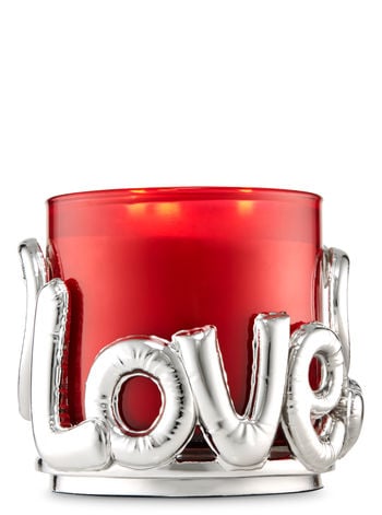 Bath Body Works Love And Hearts 3 Wick Candle Holder