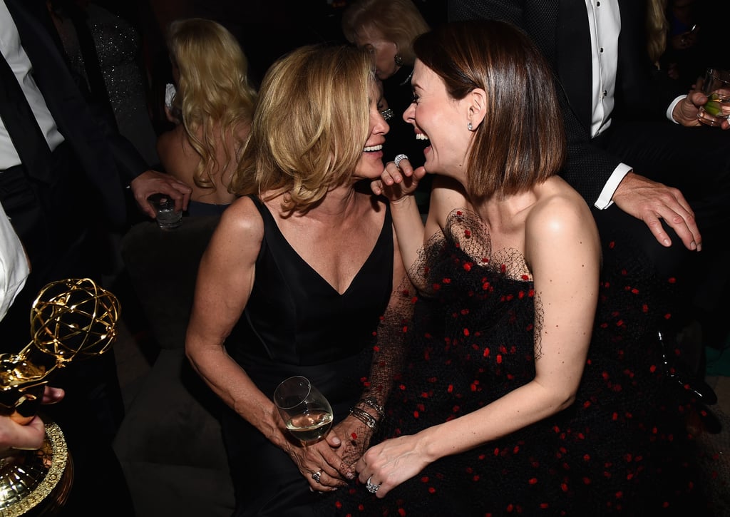 Jessica Lange and Sarah Paulson shared a moment inside the Fox event.